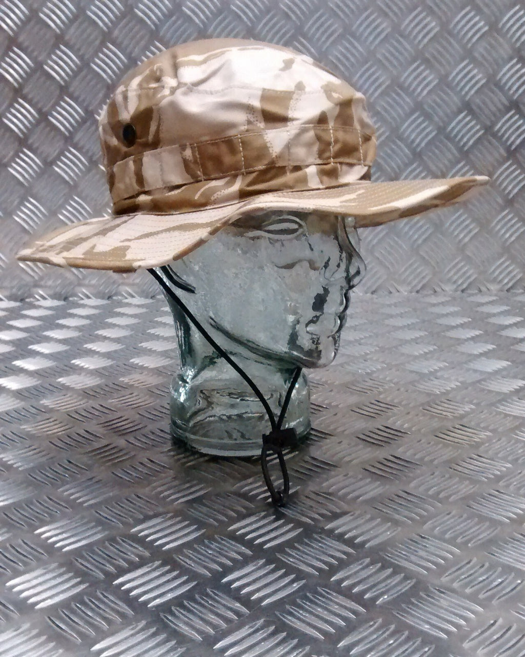 Genuine British Army DDP Boonie / Bush Hat Desert CAMO With Flap - NEW 53cm