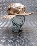 Genuine British Army DDP Boonie / Bush Hat Desert CAMO With Flap - NEW 53cm