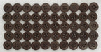 Vintage Buttons 100 4 Hole Army Shirt Button Grey Size 11.3mm NOS