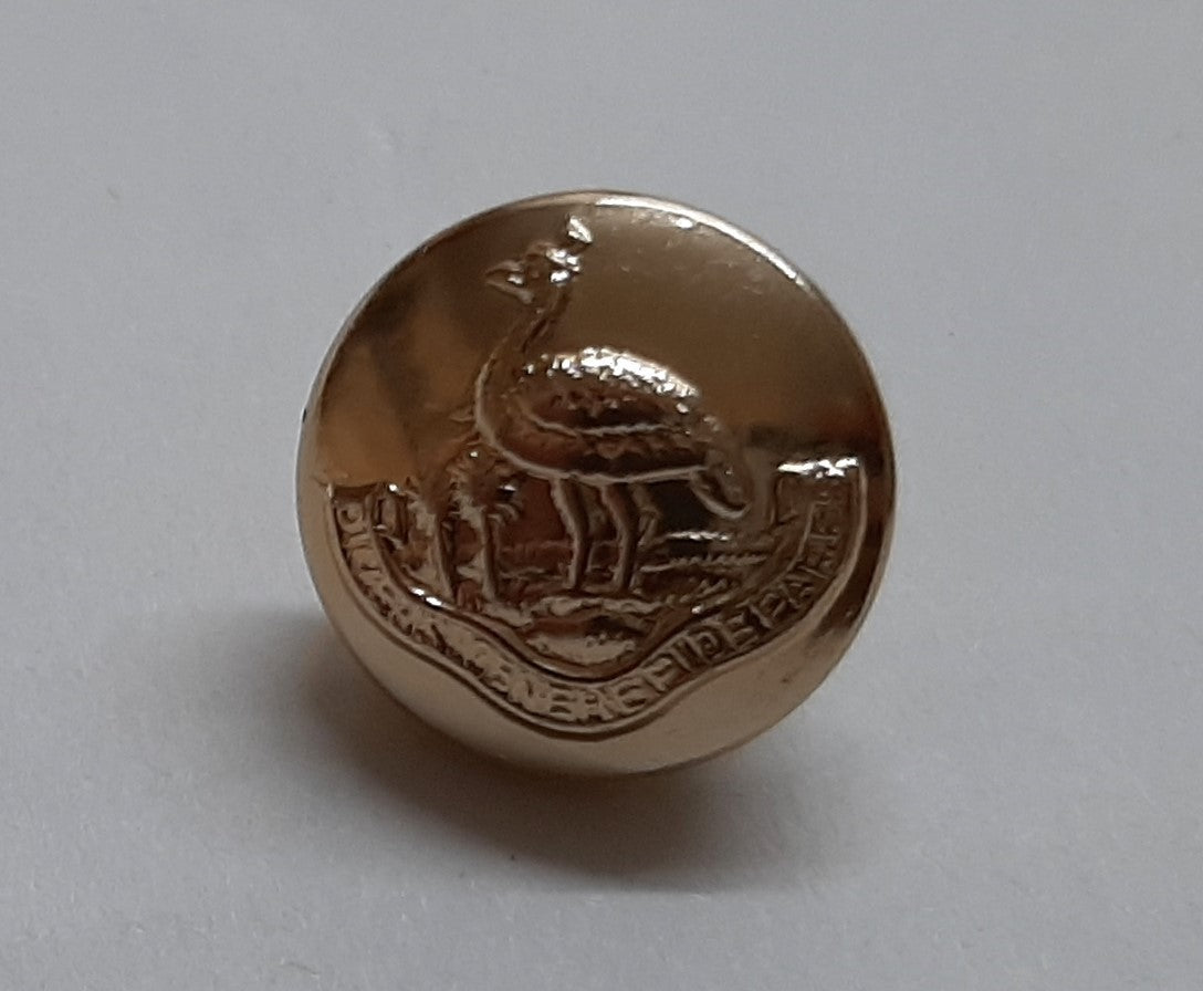 Insignia Hat Buttons Small Gold Coloured Ring Back With Large Crane Bird
