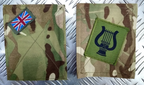 MTP Blanking Patches with Corps of Army Music TRF Patch Genuine British