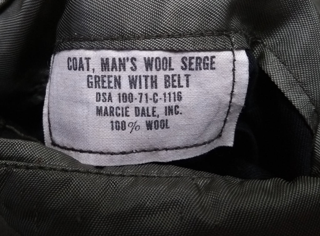 Vintage US MC Jacket Wool Serge United States Marine Green Tunic No Belt
