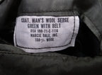 Vintage US MC Jacket Wool Serge United States Marine Green Tunic No Belt