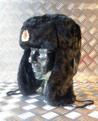 Soviet / USSR Black Cossack Hat w Ear Flaps. All Sizes - Brand NEW