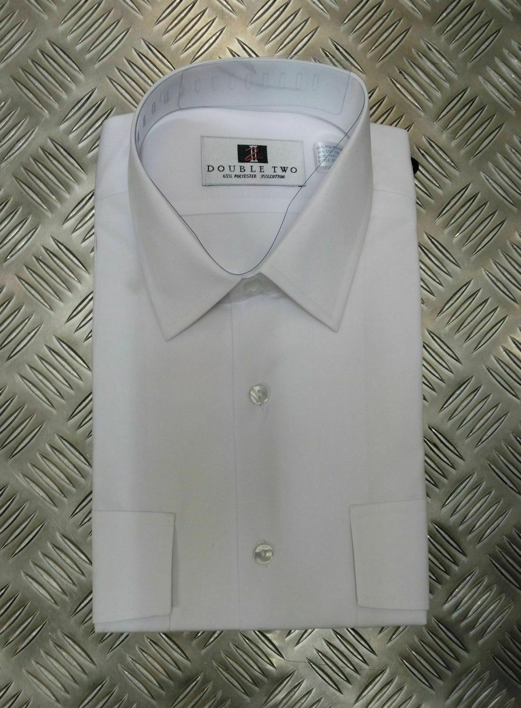 Dress Shirt White Short Sleeves Security Style Size 14.5" Collar NEW