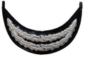 Officers Patent Peak British Forces Dress Hat Visor 2 Row Oak Leaf Silver Braid