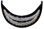 Officers Patent Peak British Forces Dress Hat Visor 2 Row Oak Leaf Silver Braid