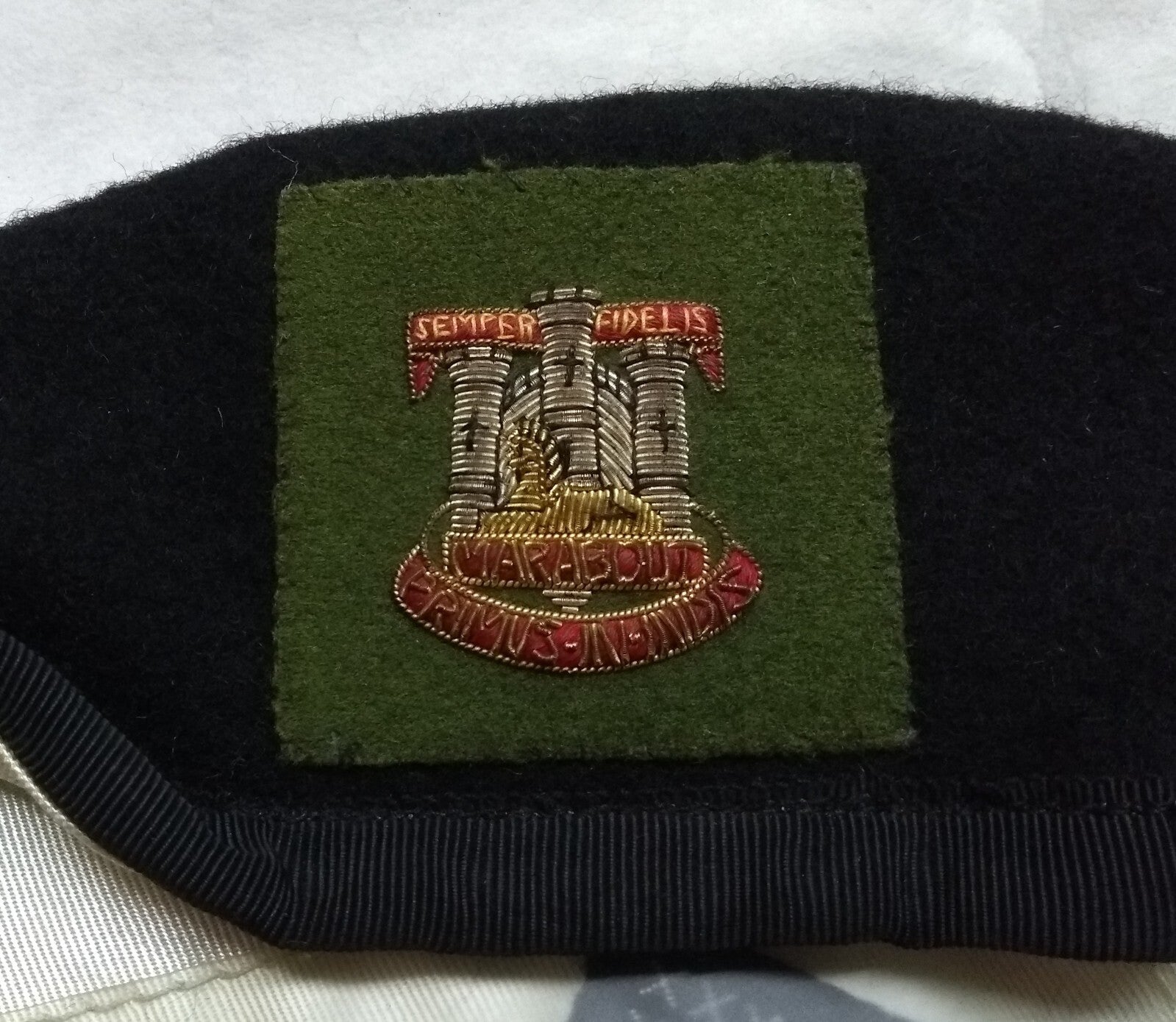 Army Beret Devonshire & Dorset British Army Officers Dress By Goldings 55cm