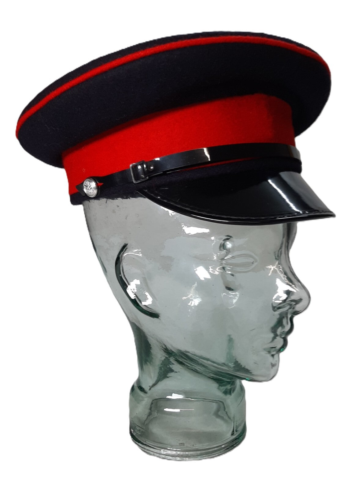 SASC Dress Hat British Army Pattern Red Dress Visor Cap Insignia Buttons 54cm