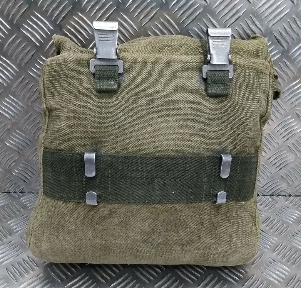 Vintage Military Issue Heavy Duty Canvas Back Pack Pannier Side Bag