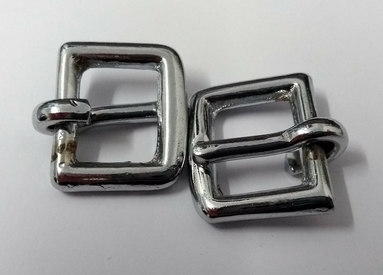 Genuine British Issue Chrome Buckles for Leather Straps x 2 New