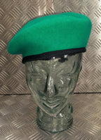 Genuine Hobson of London Mid Green Wool Lined Beret NEW