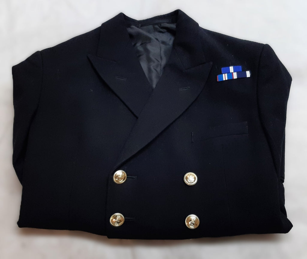 RN No5 Jacket British Naval OFCs Lt Cdr Diagonal Serge 8 Button 41 R