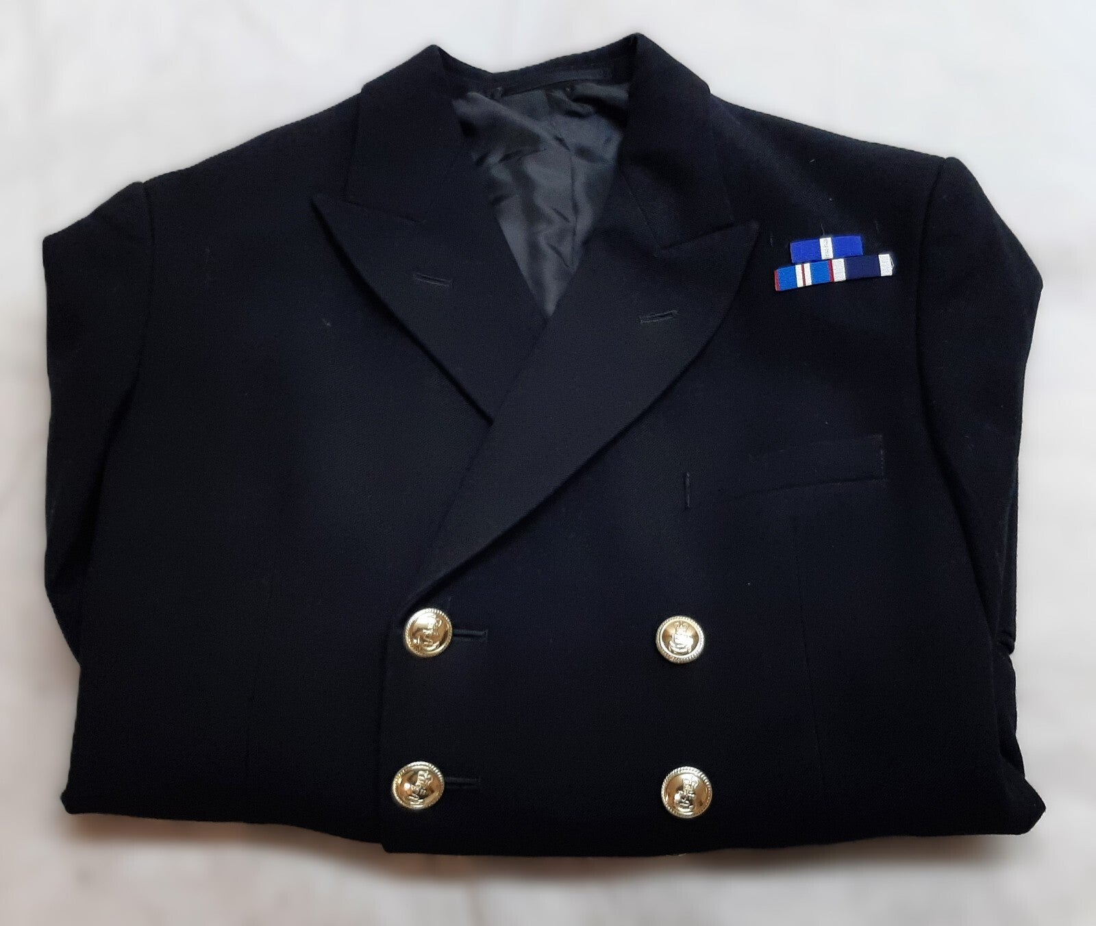 RN No5 Jacket British Naval OFCs Lt Cdr Diagonal Serge 8 Button 41 R