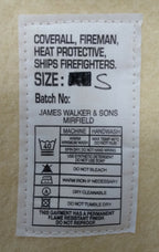 Ships Firefighters Heat Protective Fearnought Coverall British Navy Issue Medium