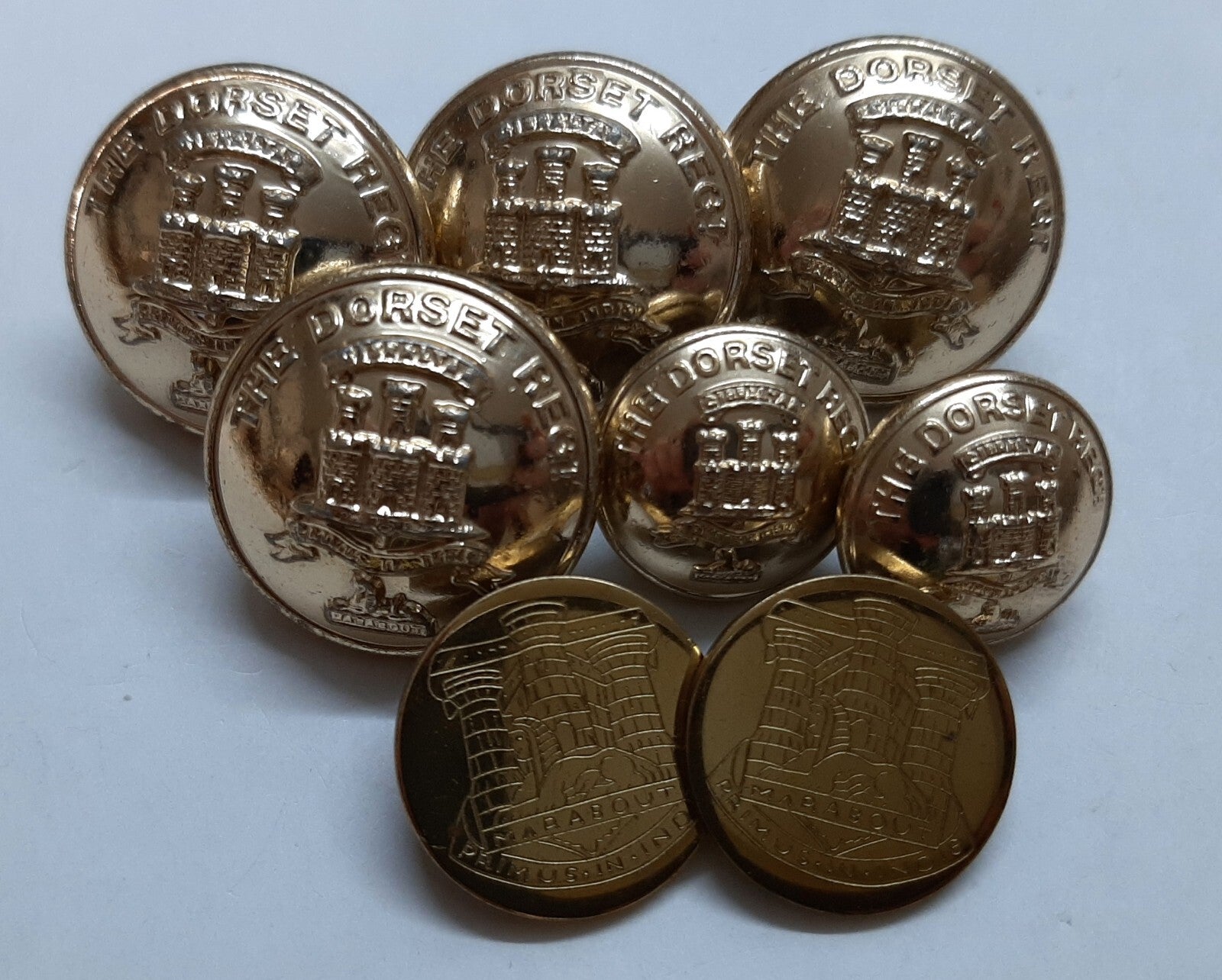 Devonshire and Dorset Reg Army Insignia Vintage Buttons Assorted Lot