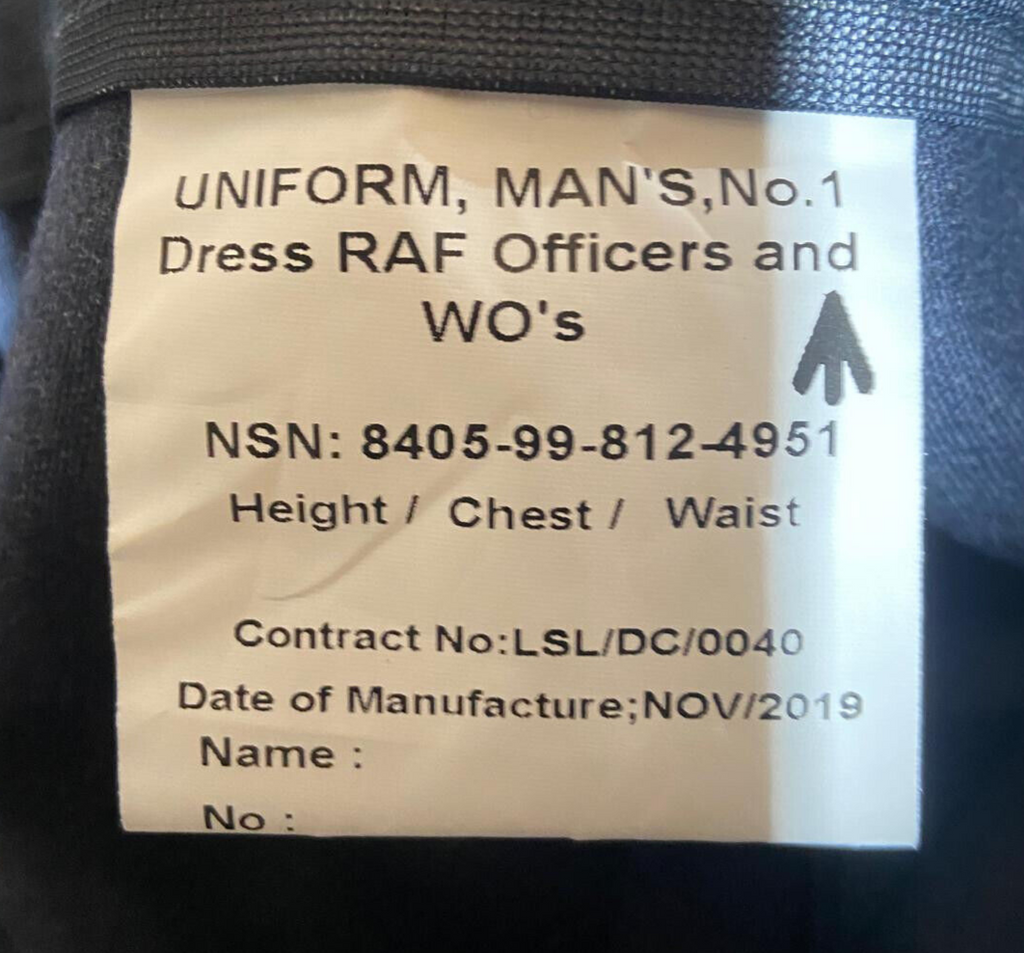 Dress Trouser RAF Royal Air Force Blue Grey Colour OFCs / WOs Size 96cm