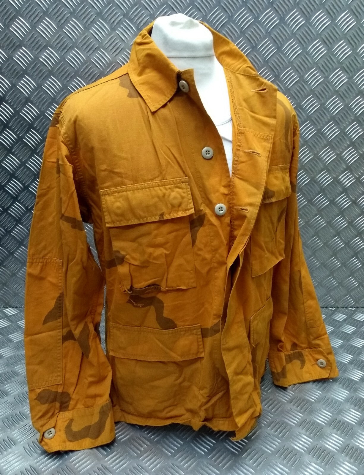 U.S Vintage Lightweight Rip Stop Camo Jacket Over Dyed Medium-Regular