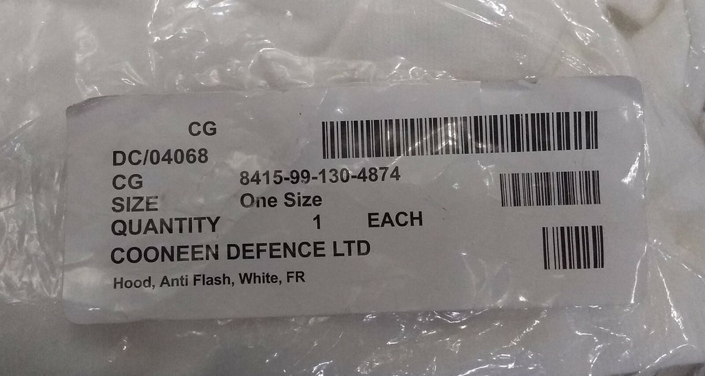 Anti Flash Hood Genuine Royal Navy Issue Fire Retardant FR White Balaclava NEW