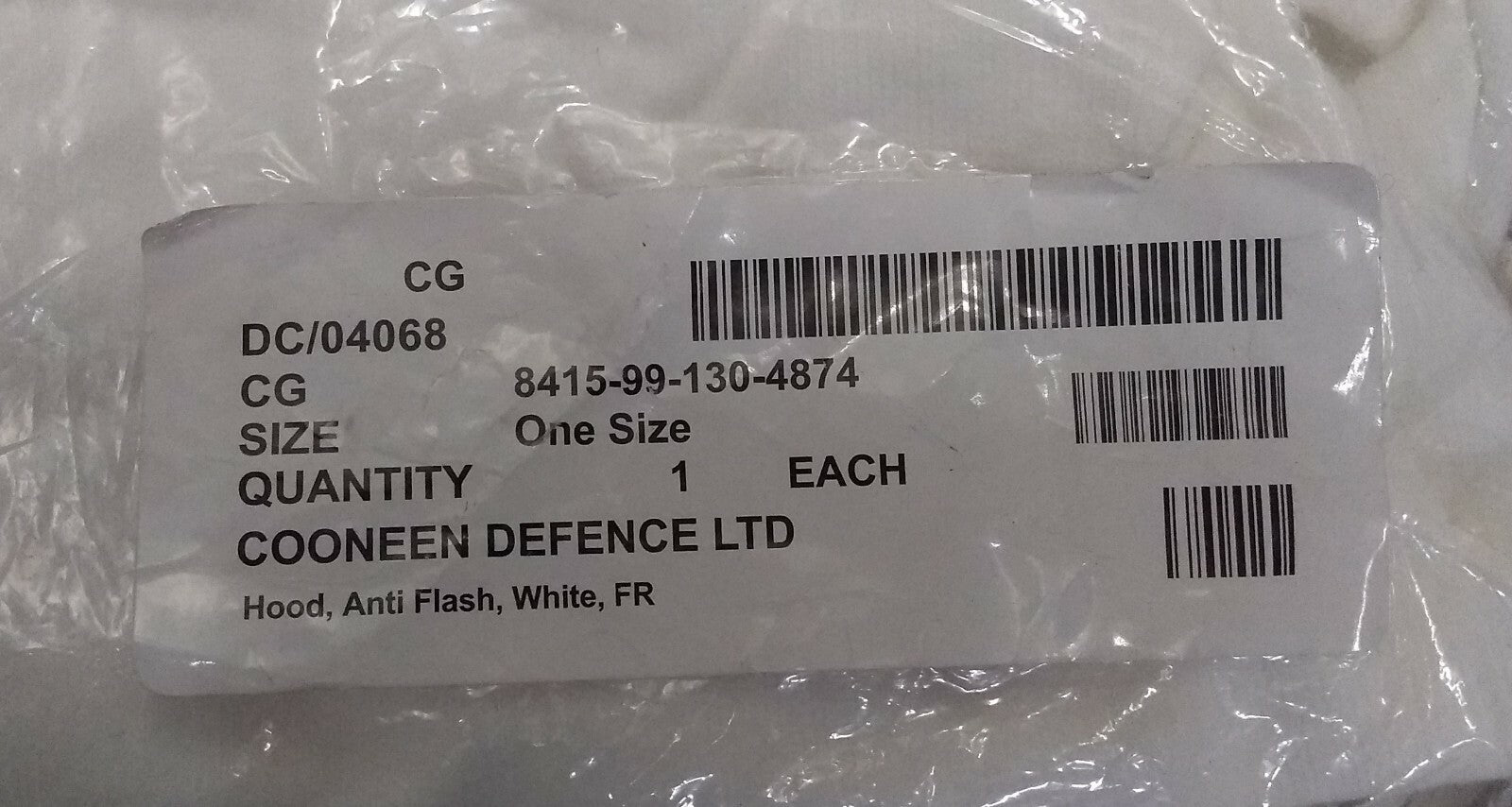 Anti Flash Hood Genuine Royal Navy Issue Fire Retardant FR White Balaclava NEW