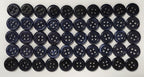 100 Vintage Buttons 4 Hole Shirt / Shank Anchors Pearlesque Petrol Blue 11.4mm