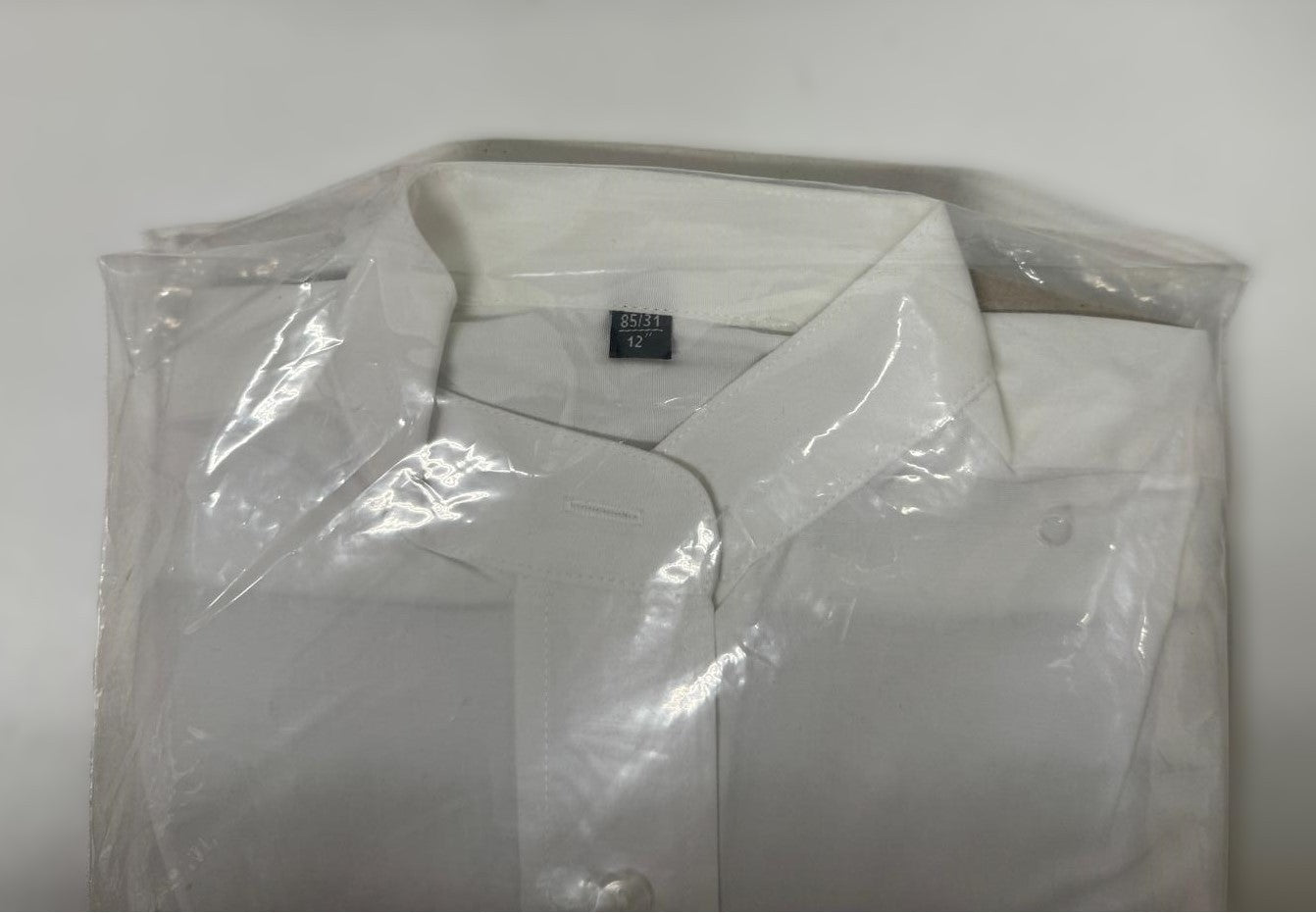 Collarless Shirt Army White Womans Long Sleeve Officers & Mess Dress NEW