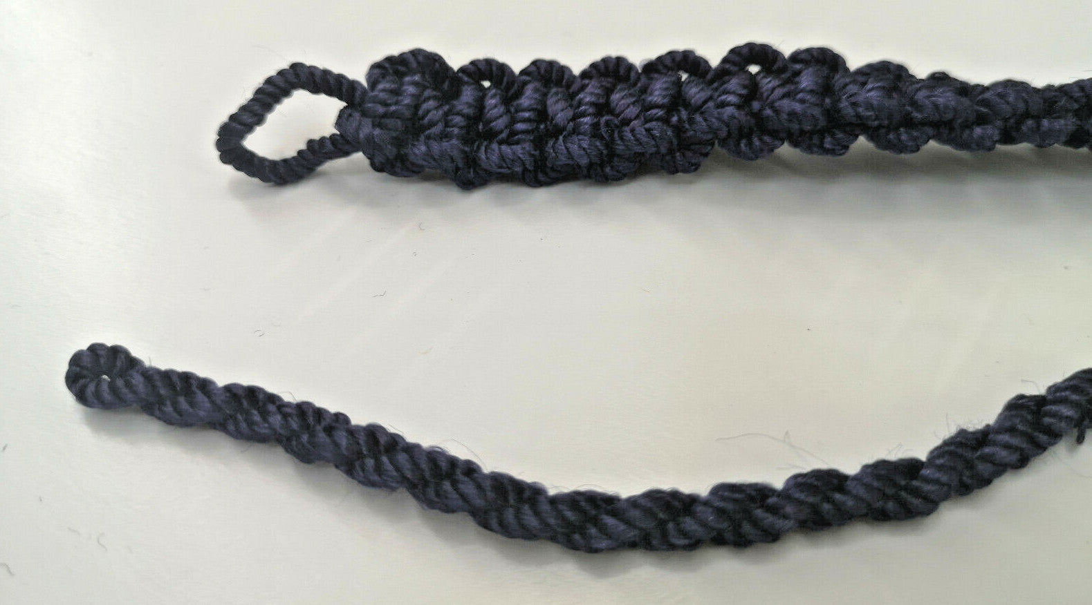 Lanyard Macramé style 3 ply French Navy Blue Colour Ceremonial - NEW