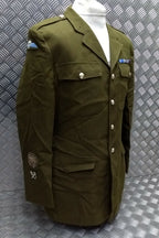 British Army No2 REME Regiment Dress Jacket Fully Buttoned With Insignia Patches