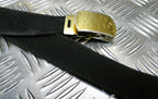 Genuine British Black RN Trousers Belt 1¼" Roll Buckle Royal Navy Grade 2