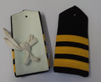 Naval 3 Bar No1 Shoulder Boards Epaulette Black & Gold Detail Fancy Dress