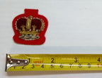 Warrant Officer Crown No1 WO 2 Scarlet British Army Hand Embroidered Arm Patch
