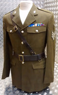 Vintage Brown Leather Sam Browne Belt Missing D Clip
