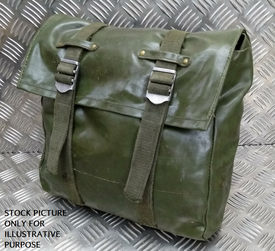 Vintage Army Issue Heavy-duty Vinyl Backpacks & Belts x4ea Heavy Wear & Defects