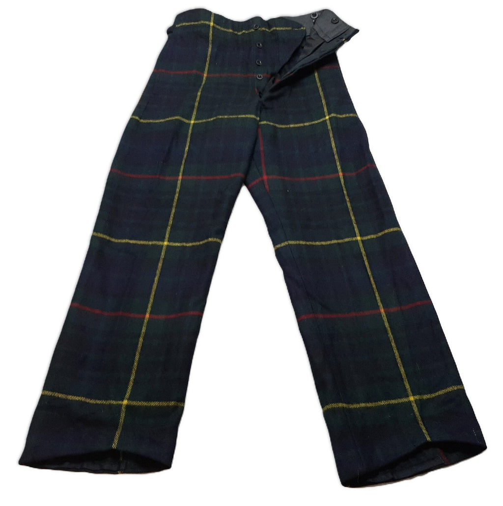Vintage Army Trews No8 British Scottish Tartan Hunting Stewart SDG QVS Pattern