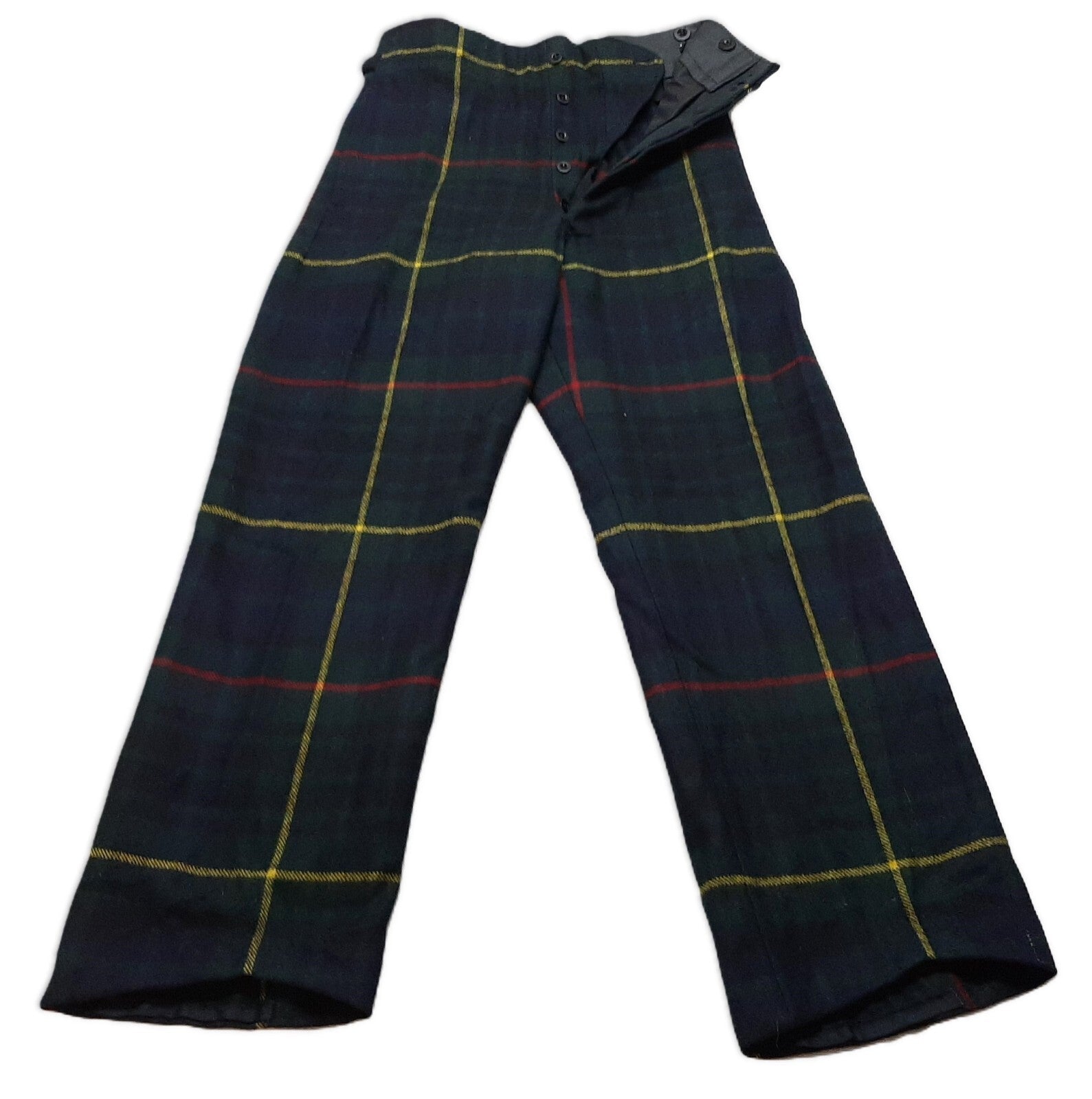 Vintage Army Trews No8 British Scottish Tartan Hunting Stewart SDG QVS Pattern