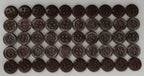 50 Vintage Buttons 4 Hole Shirt / Shank Anchors Pearlesque Brown 10.9mm NOS