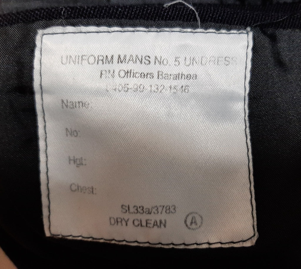 RN Jacket British Naval OFCs Lt No5 Undress Barathea 8 Button 108 RG
