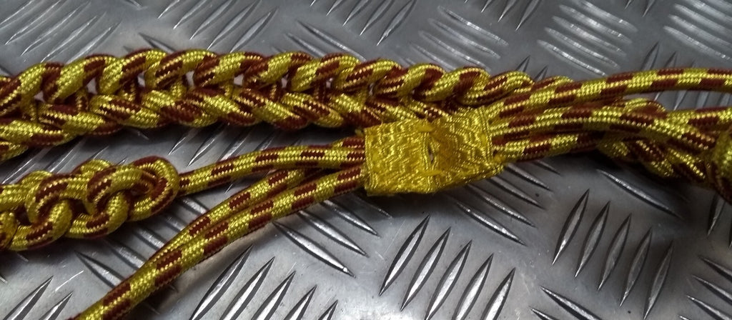 Crimson Fleck Gold Ceremonial Aiguillette British Made Senior Officer Issue