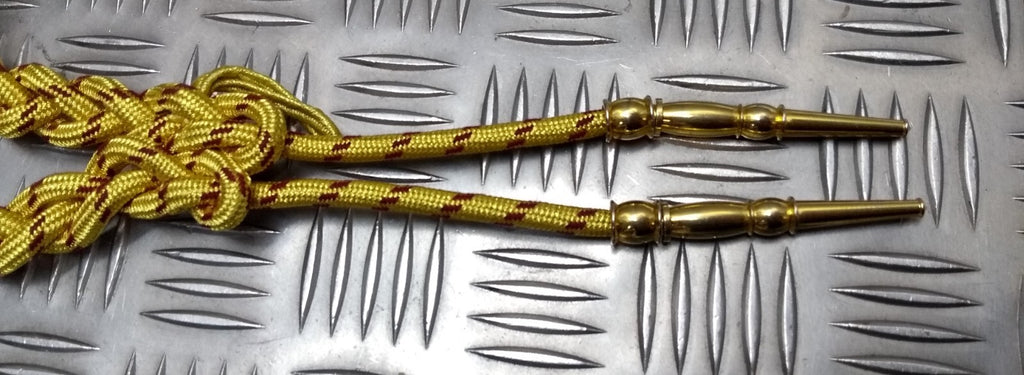 OMAN Half Aiguillette Ceremonial & Parade Officer Lanyard Metallic Gold Tip Ends