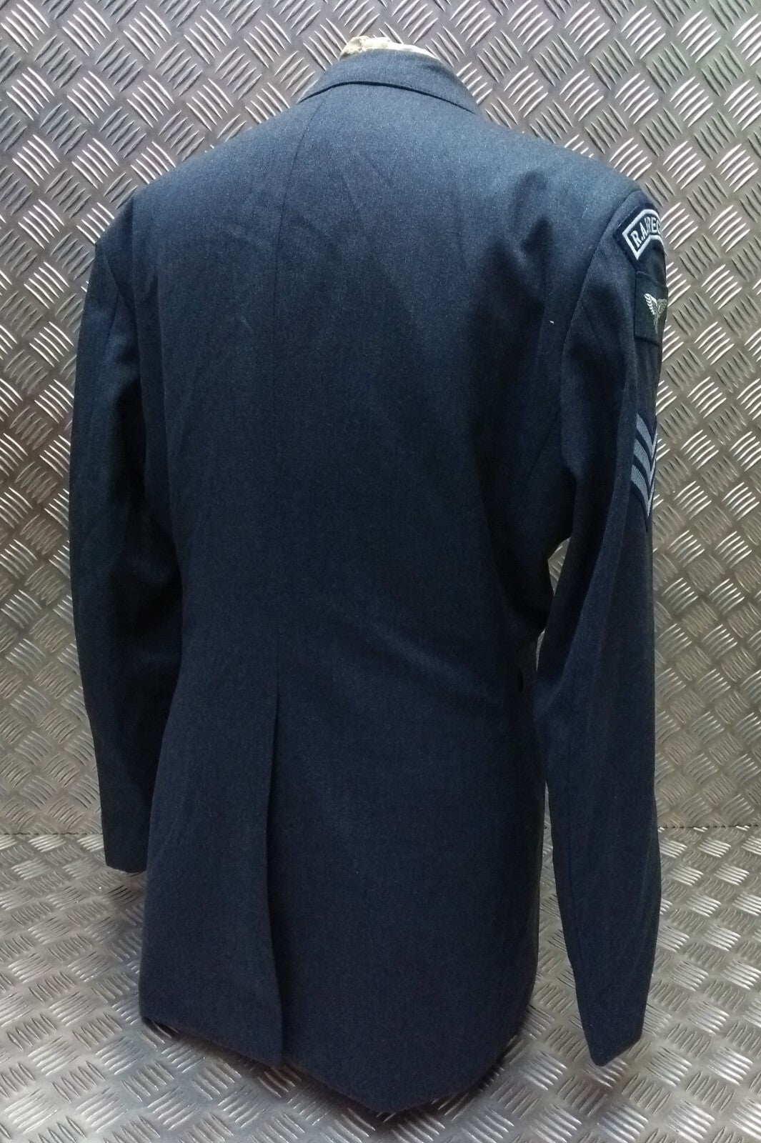 RAF Royal Air Force Jacket Airforce Blue Grey With Badges Size 120cm Long Fit