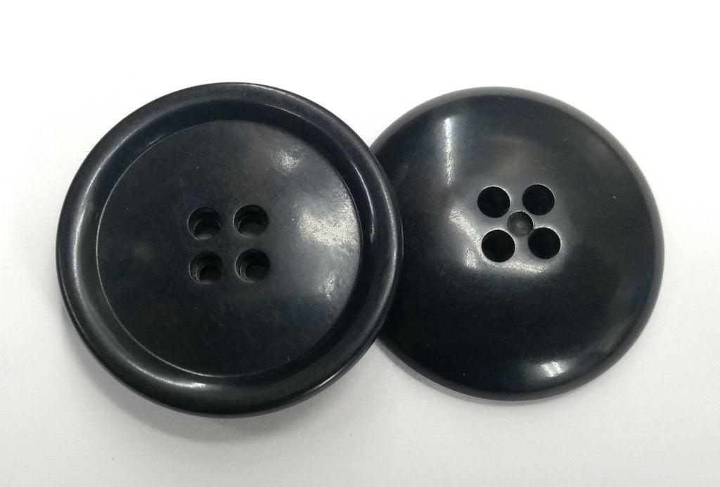 Genuine Vintage DMOB 4 Hole Plastic Coat Buttons Slate Grey X4 31.5mm
