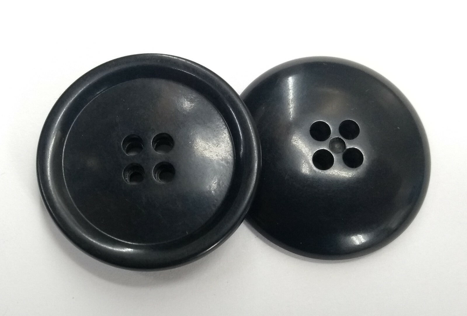 Genuine Vintage DMOB 4 Hole Plastic Coat Buttons Slate Grey X4 31.5mm