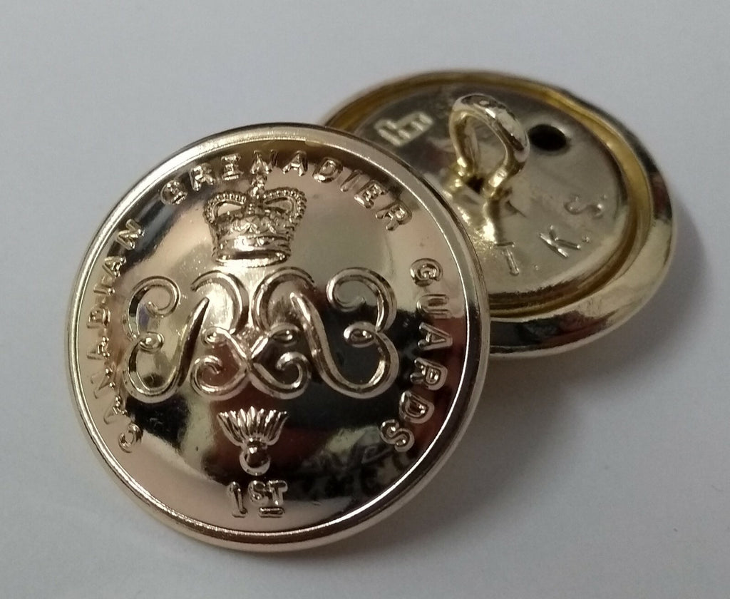Genuine Canadian Issue 1st Grenadier Guards 25mm Large Dress Buttons ASBT74