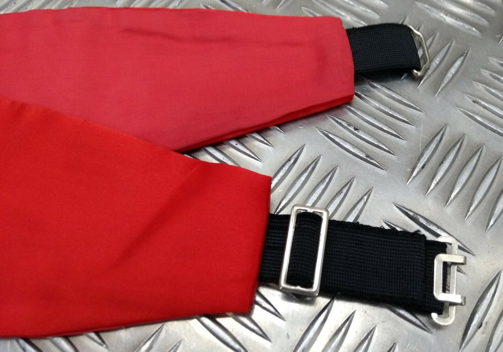 Genuine Vintage British Made Scarlet Red Pleated Mess Dress Cummerbund 36" X 4¼"