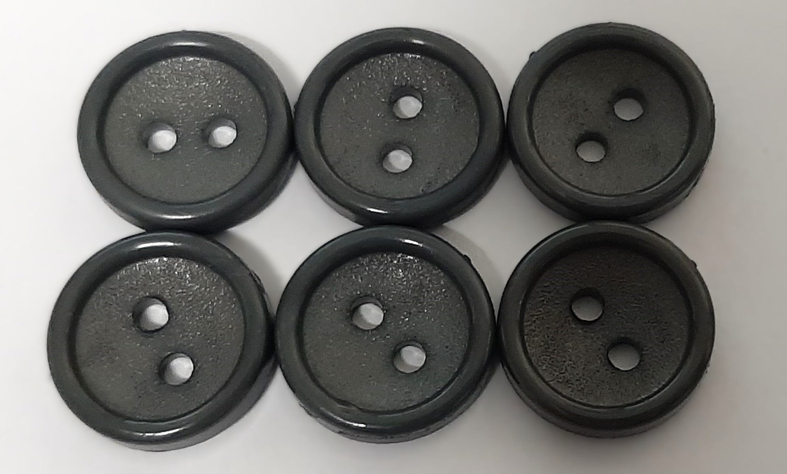 British Made Buttons Ex Service Old Pattern Mid Grey 2 Hole Size 12.5mm