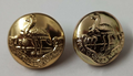 Genuine Vintage Rhodesia Regimental Insignia Gold Ring Buttons 14mm X2 V476