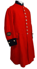 British Army Red Long Coat Royal Hospital Chelsea Q/C Buttons Colour WO2