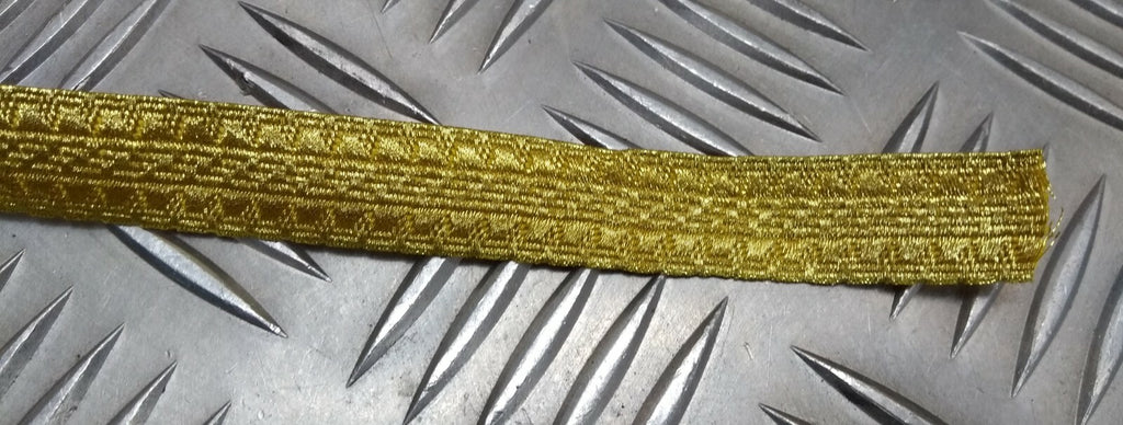 Genuine British Made Issue 15.5mm Gold Mylar Rank Lace Braided Tape RC6
