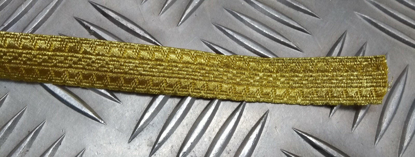 Genuine British Made Issue 15.5mm Gold Mylar Rank Lace Braided Tape RC6