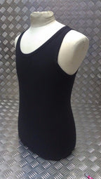 100% Cotton Military Black Sleeveless Vest Singlet Tank Top All Sizes - NEW